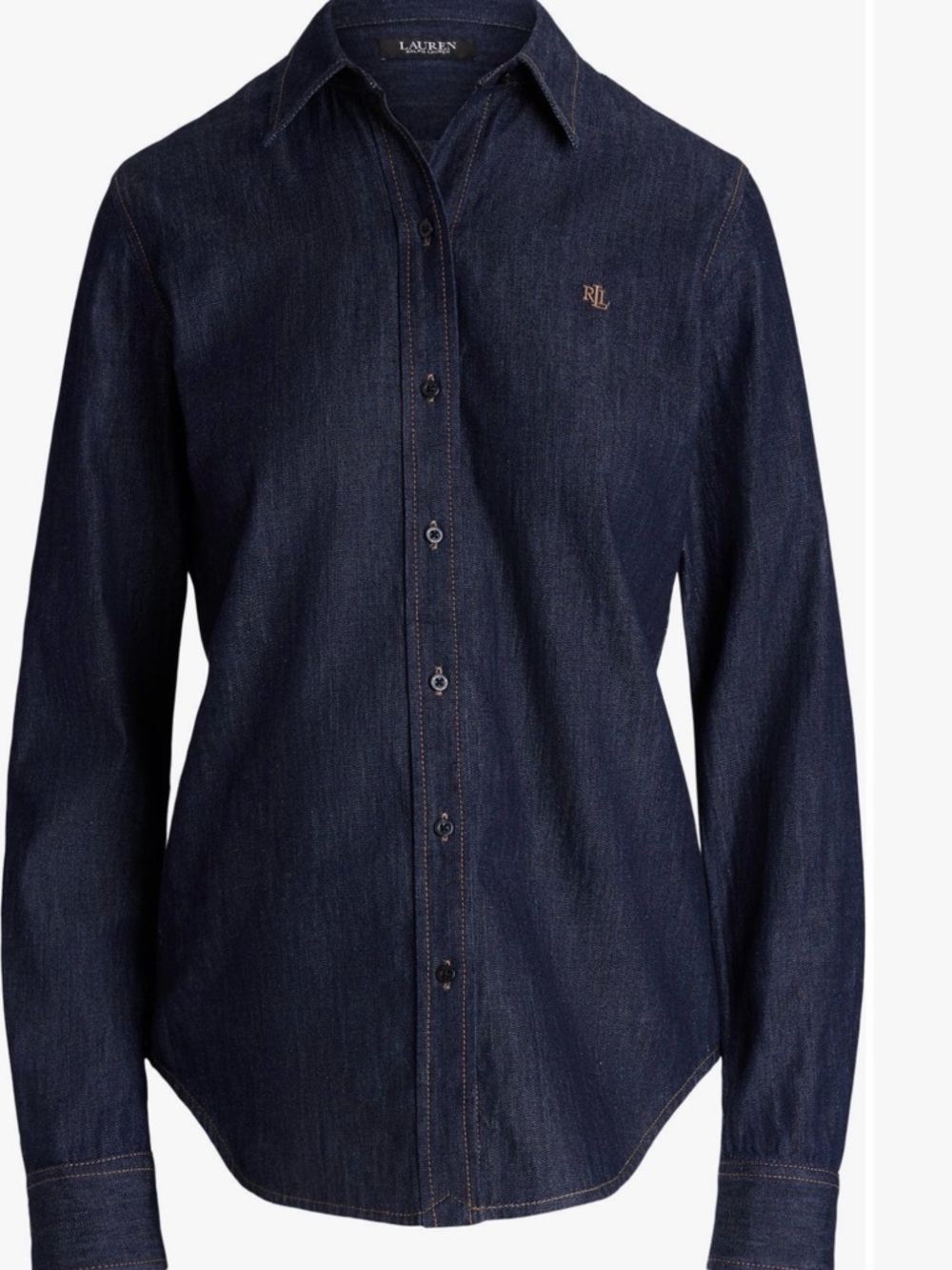 Lauren by Ralph Lauren Jamelko Classic Fit Denim Button-Up Shirt - NWOT - Picture 12 of 12
